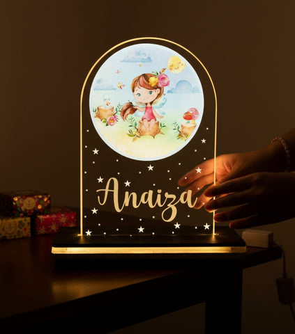 Custom Fairy LED Table Lamp | Personalized Kids Night Light Gift