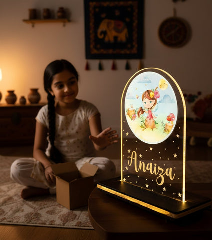 Custom Fairy LED Table Lamp | Personalized Kids Night Light Gift