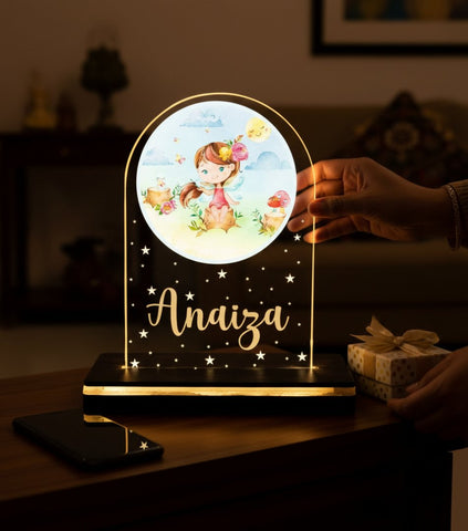 Custom Fairy LED Table Lamp | Personalized Kids Night Light Gift