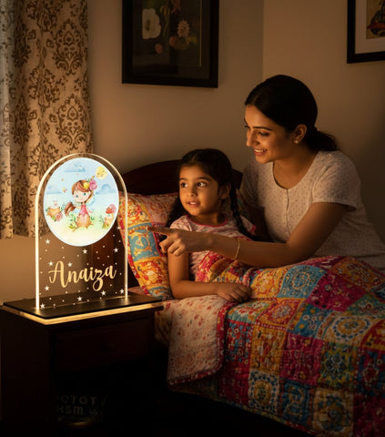 Custom Fairy LED Table Lamp | Personalized Kids Night Light Gift