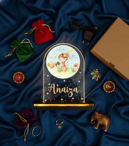 Custom Fairy LED Table Lamp | Personalized Kids Night Light Gift