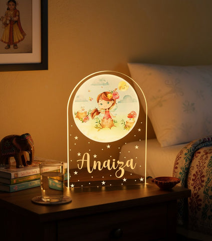 Custom Fairy LED Table Lamp | Personalized Kids Night Light Gift