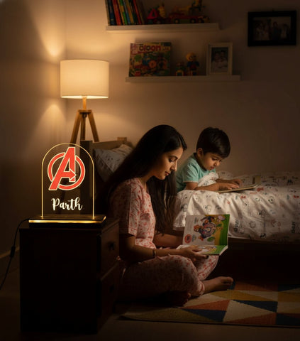 Personalized Avengers LED Table Lamp | Kids Custom Night Light