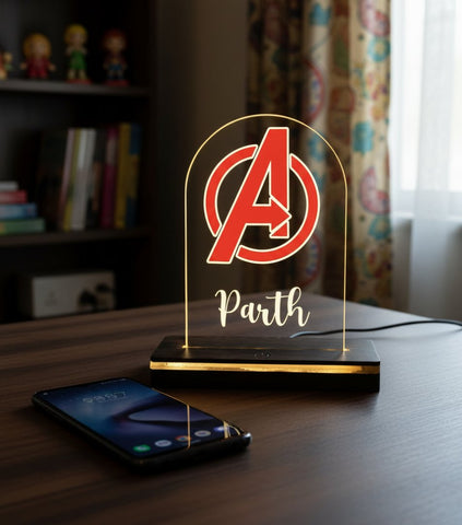 Personalized Avengers LED Table Lamp | Kids Custom Night Light