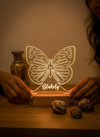 Personalized Butterfly LED Table Lamp with Custom Name
