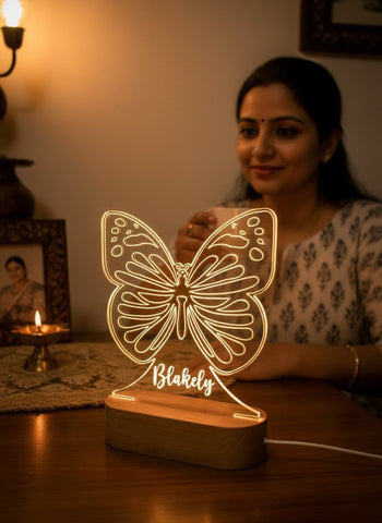 Personalized Butterfly LED Table Lamp with Custom Name
