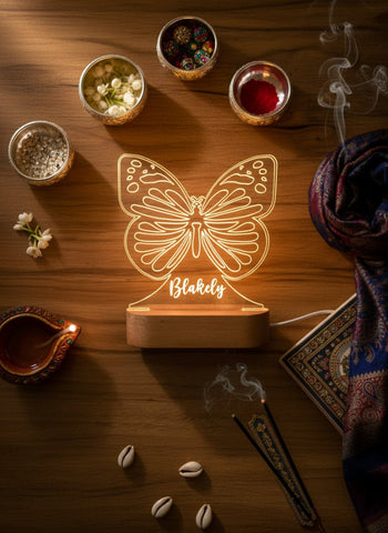 Personalized Butterfly LED Table Lamp with Custom Name
