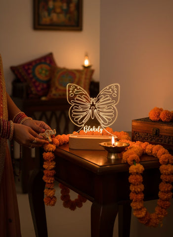 Personalized Butterfly LED Table Lamp with Custom Name