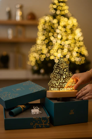 Personalized LED Christmas Tree Tabletop Decor | Custom Acrylic Light
