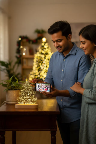 Personalized LED Christmas Tree Tabletop Decor | Custom Acrylic Light