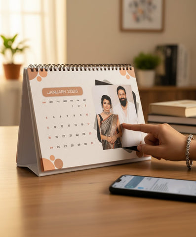 Custom 2026 Table Top Photo Calendar | Personalized Desk Calendar