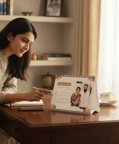 Custom 2026 Table Top Photo Calendar | Personalized Desk Calendar