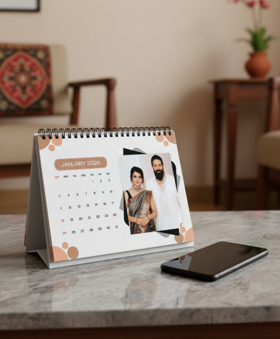 Custom 2026 Table Top Photo Calendar | Personalized Desk Calendar
