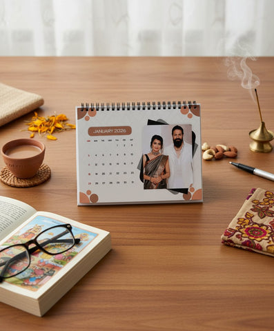 Custom 2026 Table Top Photo Calendar | Personalized Desk Calendar