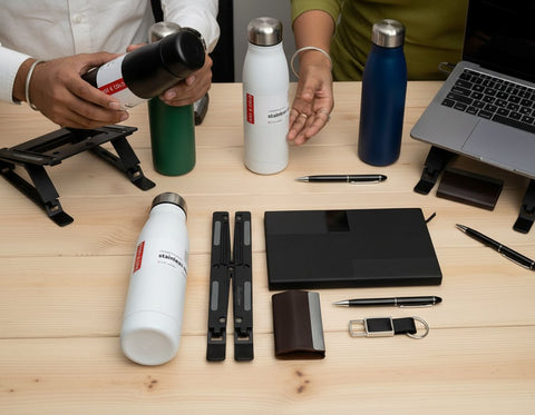 Professional Productivity Gift Set | Notebook, Stand & Bottle
