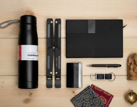 Professional Productivity Gift Set | Notebook, Stand & Bottle