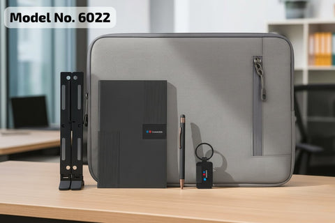 Customizable Laptop Kit: Sleeve, Stand, Notebook, Pen & Keychain
