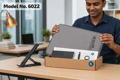 Customizable Laptop Kit: Sleeve, Stand, Notebook, Pen & Keychain