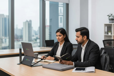 Customizable Laptop Kit: Sleeve, Stand, Notebook, Pen & Keychain