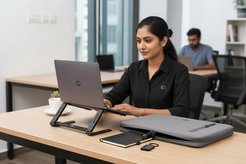 Customizable Laptop Kit: Sleeve, Stand, Notebook, Pen & Keychain