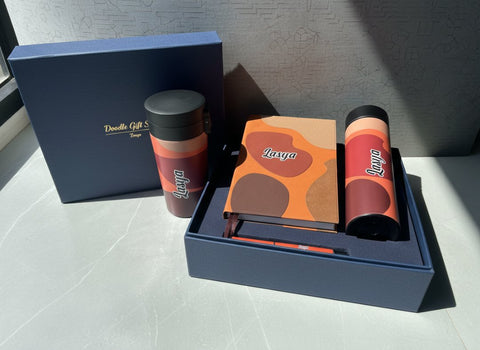 Personalized Doodle Gift Set | Custom Name Office & Travel Kit