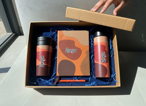 Personalized Doodle Gift Set | Custom Name Office & Travel Kit