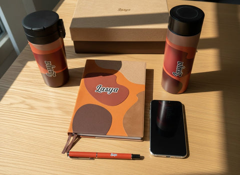 Personalized Doodle Gift Set | Custom Name Office & Travel Kit