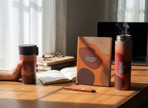 Personalized Doodle Gift Set | Custom Name Office & Travel Kit