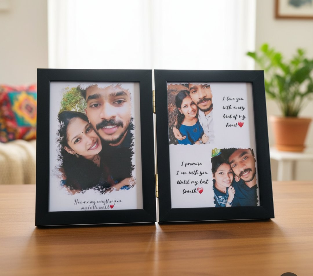 Personalized Folding Photo Frame - Custom Photos & Messages