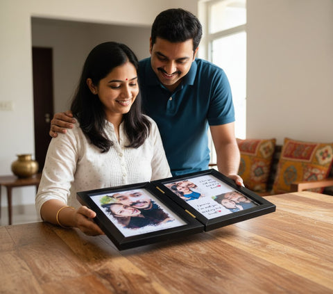 Personalized Folding Photo Frame - Custom Photos & Messages