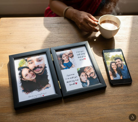 Personalized Folding Photo Frame - Custom Photos & Messages