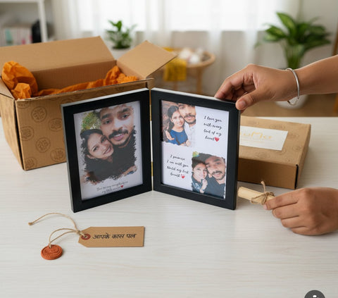 Personalized Folding Photo Frame - Custom Photos & Messages