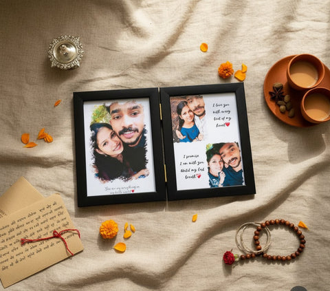 Personalized Folding Photo Frame - Custom Photos & Messages