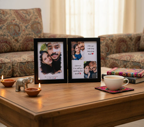 Personalized Folding Photo Frame - Custom Photos & Messages