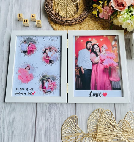 Personalized Folding Photo Frame - Custom Photo & Message Gift