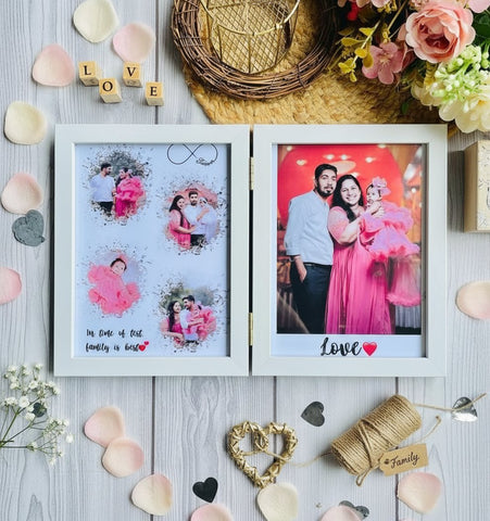Personalized Folding Photo Frame - Custom Photo & Message Gift