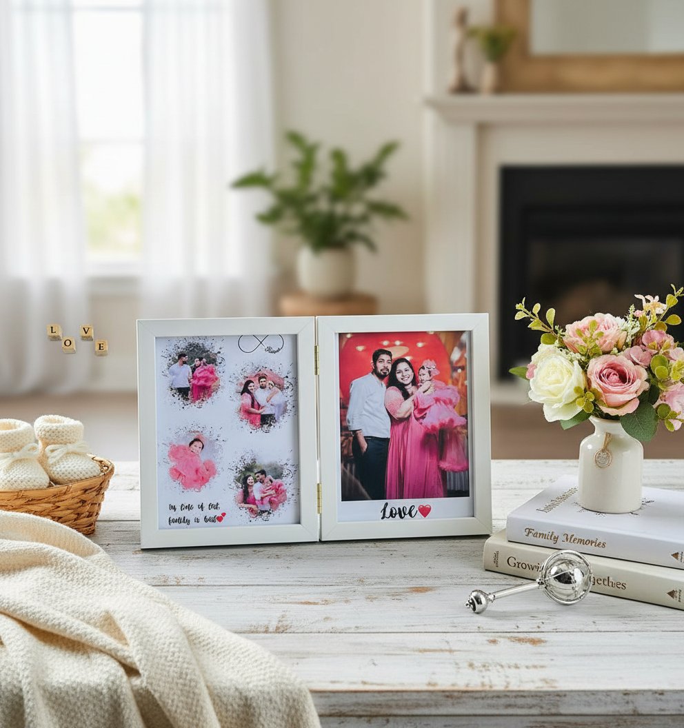 Personalized Folding Photo Frame - Custom Photo & Message Gift