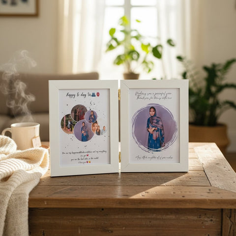 Personalized Folding Photo Frame - Custom Message & Picture Gift