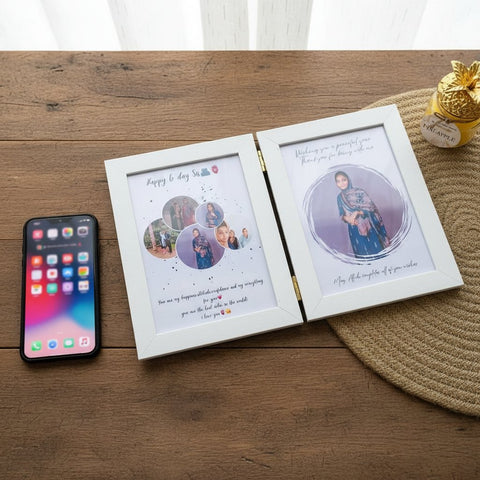 Personalized Folding Photo Frame - Custom Message & Picture Gift