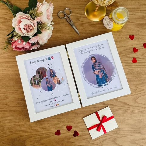 Personalized Folding Photo Frame - Custom Message & Picture Gift