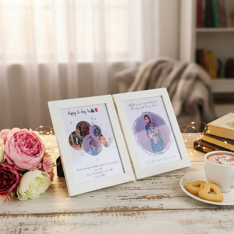 Personalized Folding Photo Frame - Custom Message & Picture Gift