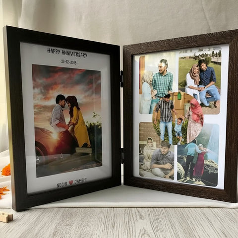Custom Folding Photo Frame - Personalized Anniversary Gift