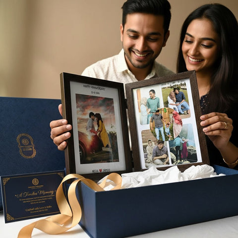 Custom Folding Photo Frame - Personalized Anniversary Gift