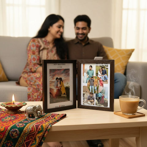 Custom Folding Photo Frame - Personalized Anniversary Gift