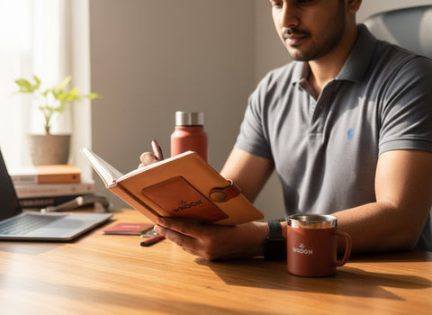 Custom 6-in-1 Gift Set: Personalized Bottle, Mug, Diary & More