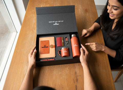Custom 6-in-1 Gift Set: Personalized Bottle, Mug, Diary & More