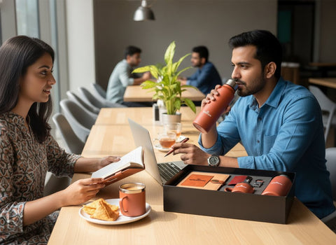 Custom 6-in-1 Gift Set: Personalized Bottle, Mug, Diary & More