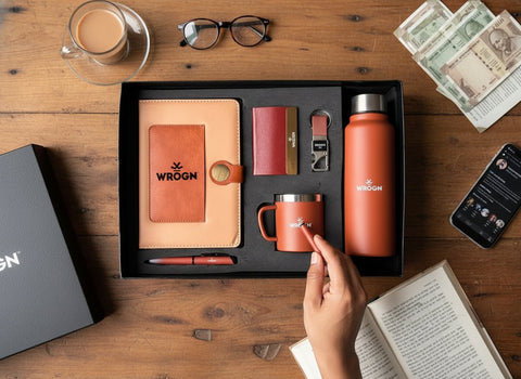 Custom 6-in-1 Gift Set: Personalized Bottle, Mug, Diary & More