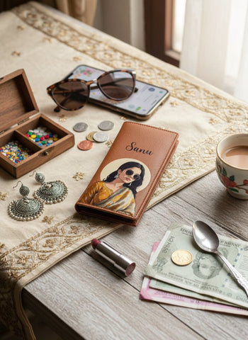 Personalized Astral Long Card Holder Wallet - Custom Name & Design