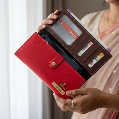 Personalized Nexon Vegan Leather Ladies Wallet | Custom Name & Charm